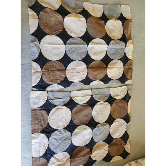 Pillow shams 2 pc 40x30 polka dot grey brown Rectangular bedding - Picture 1 of 5